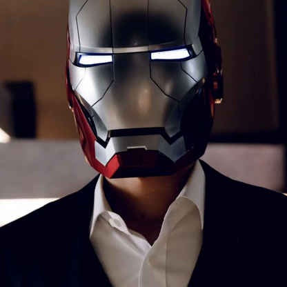 iron hero Wearable Helmet - Voice, Touch, and Remote Control with LED eyes, Realistic Sound Effects