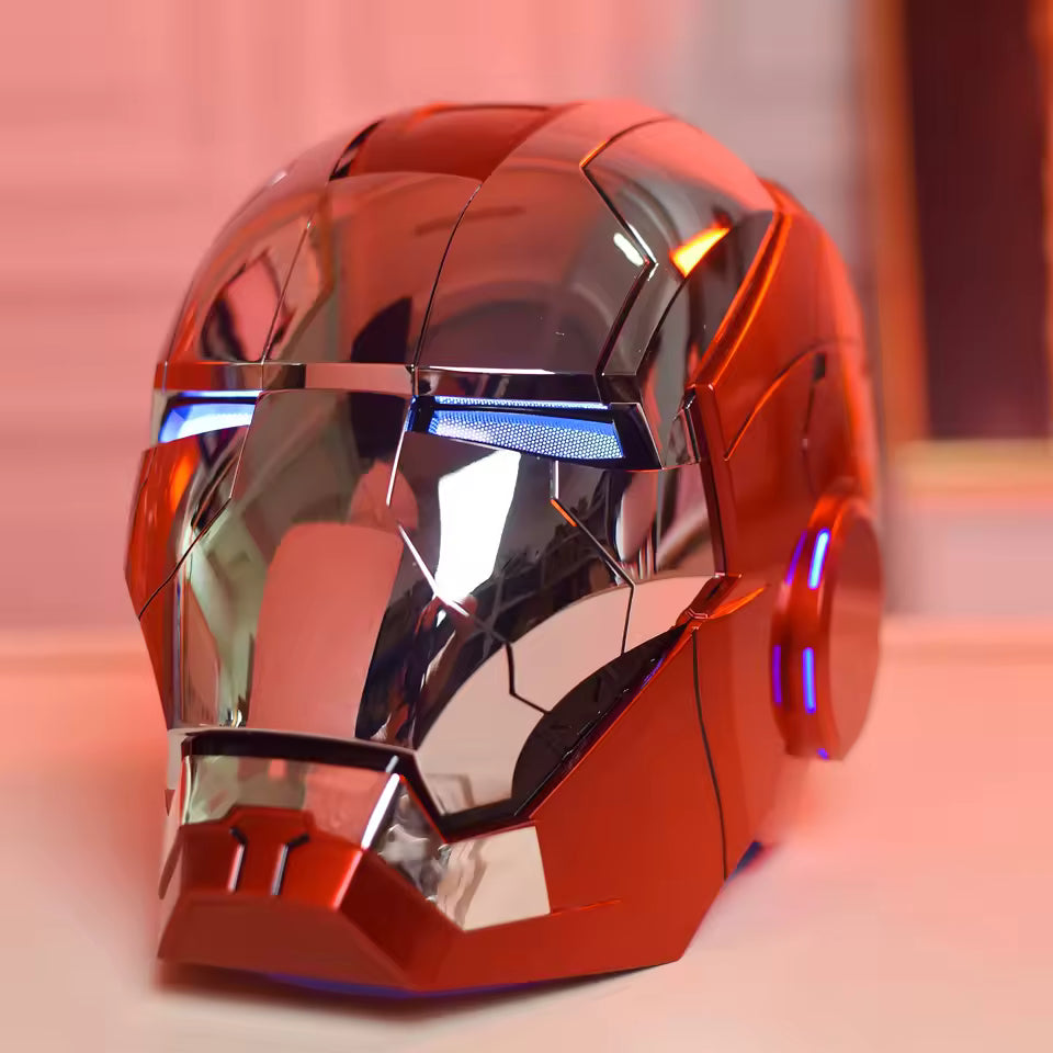iron hero Wearable Helmet - Voice, Touch, and Remote Control with LED eyes, Realistic Sound Effects